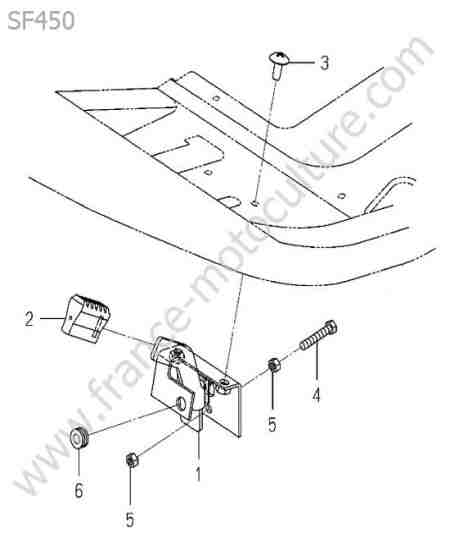 ISEKI - SF450 : Pedale blocage differentiel