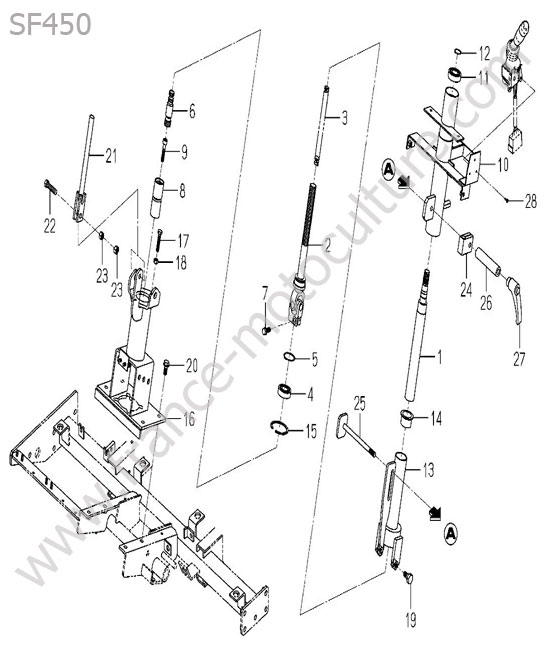 Colonne direction ISEKI SF450