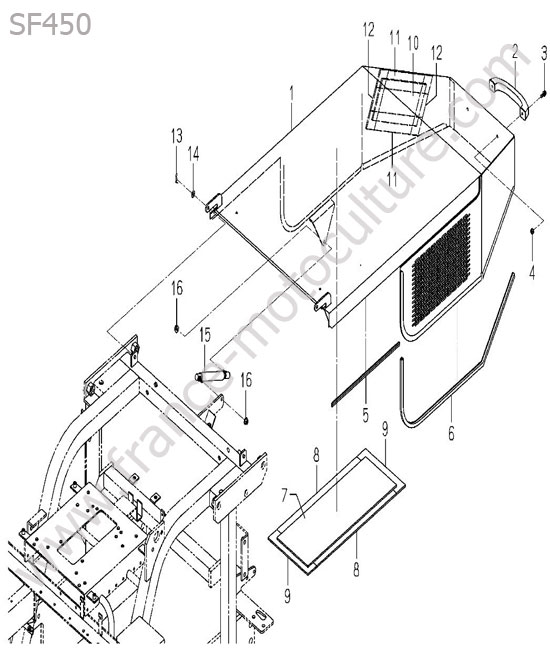 Capot moteur ISEKI SF450