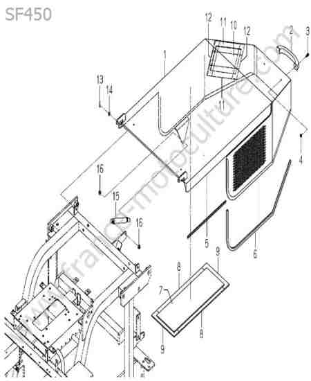 ISEKI - SF450 : Capot moteur