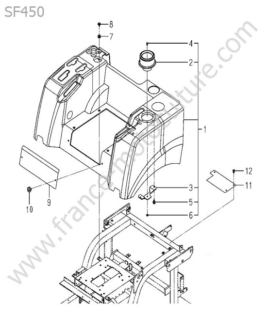 Chassis arriere ISEKI SF450