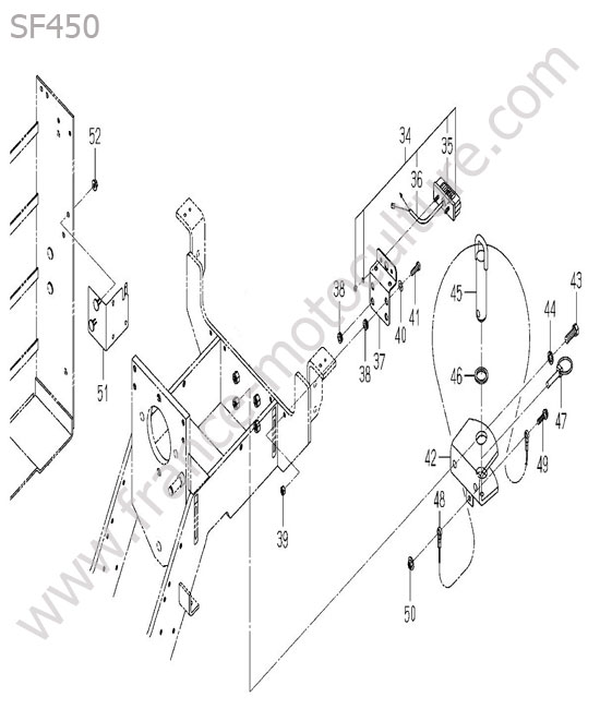 Eclairage plaque  attelage ISEKI SF450
