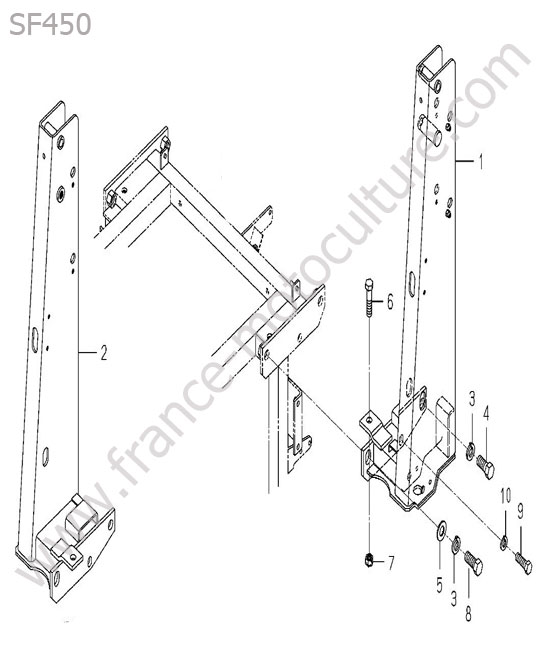 Piliers anti-renversement ISEKI SF450