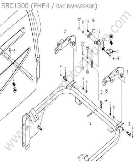 ISEKI - SF450 : Support base bac