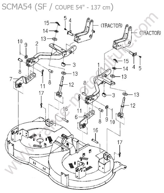 Fixation plateau - 54 ISEKI SF450
