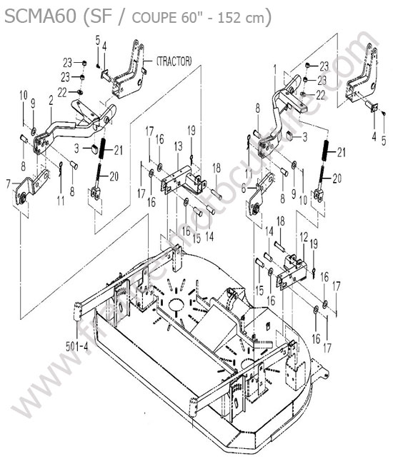 Fixation plateau - 60 ISEKI SF450