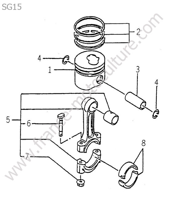 Piston - bielle ISEKI SG15