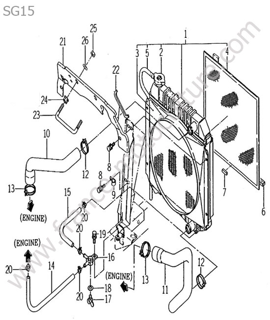 Radiateur ISEKI SG15