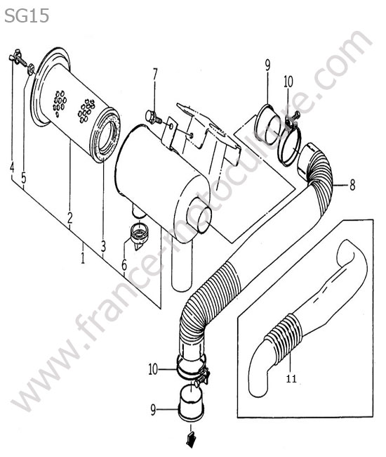 Filtre air ISEKI SG15