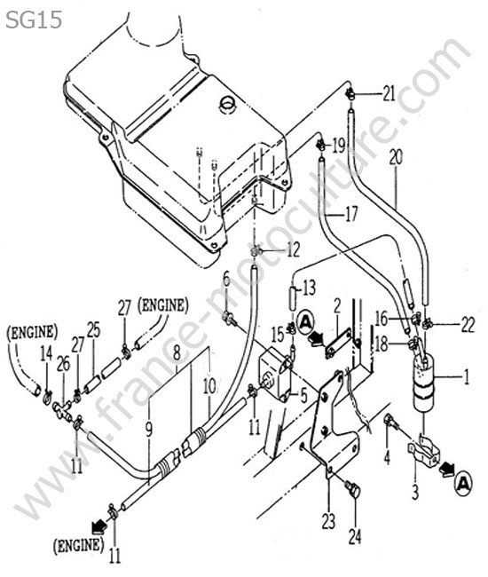 Circuit carburant ISEKI SG15