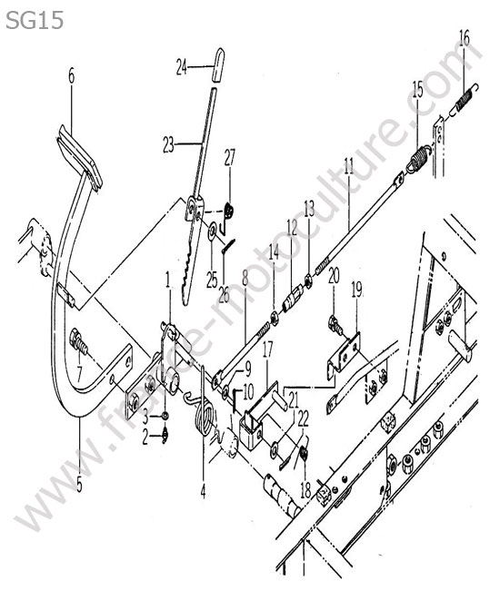 Frein a main ISEKI SG15