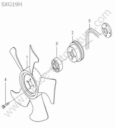 ISEKI - SXG19 : Ventilateur