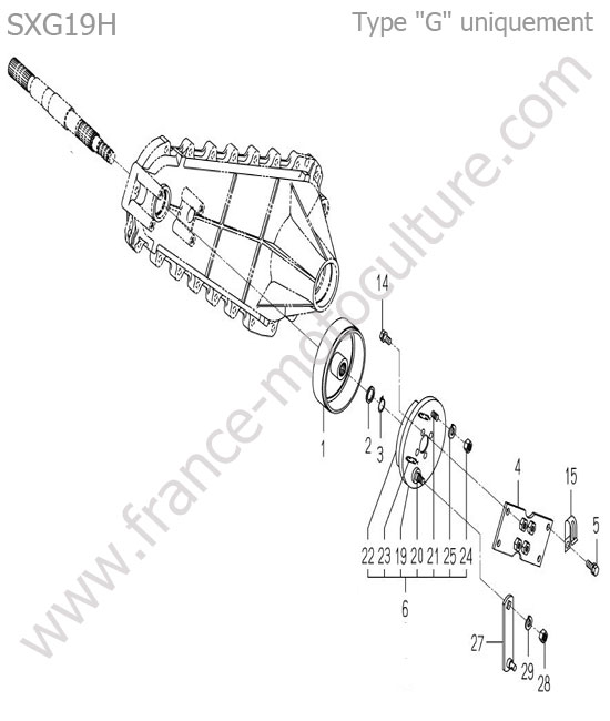 Frein (type g) ISEKI SXG19