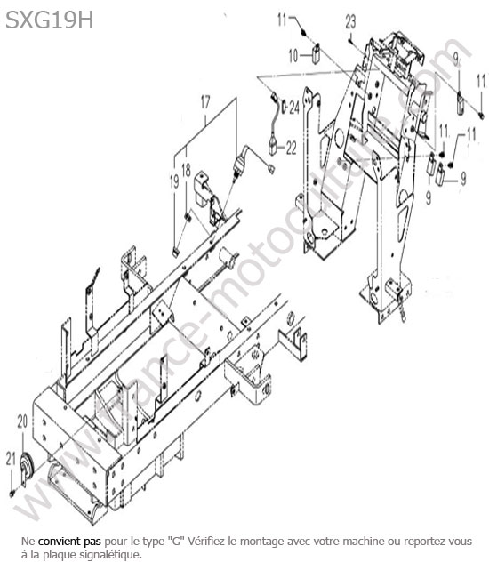 Pieces electriques ISEKI SXG19