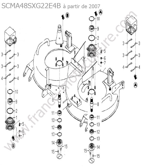 Paliers arbre lame (scma48sx) ISEKI SXG19