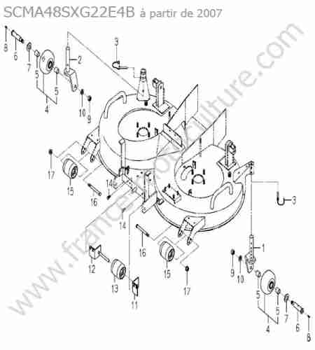 ISEKI - SXG19 : Roues plateau (scma48sx)