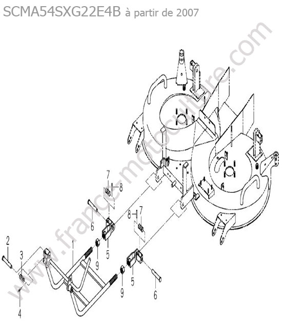 Fixation avant (scma54sx) ISEKI SXG19