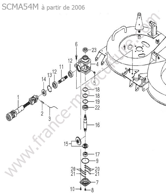 Renvoi angle (scma54m) ISEKI SXG19