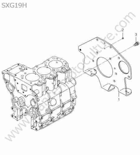 ISEKI - SXG19 : Plaque moteur