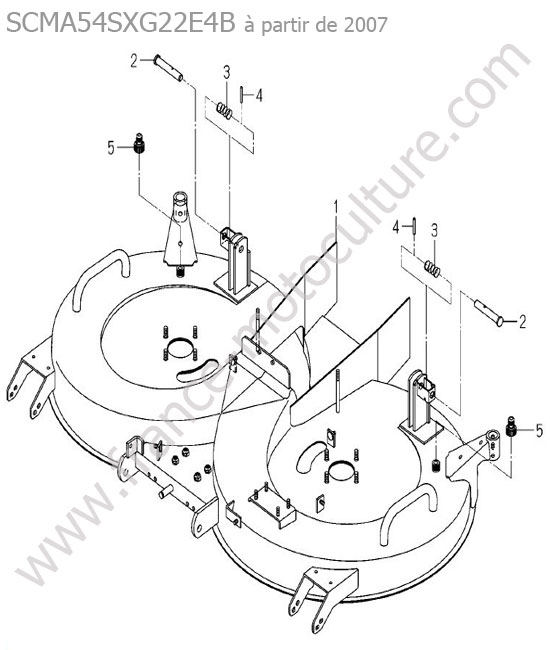 Fixation arriere (scma54sx) ISEKI SXG22