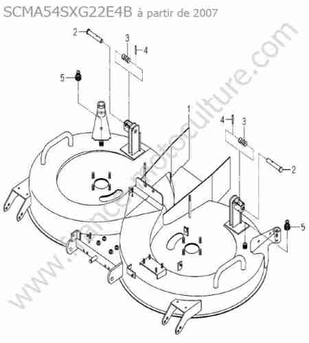 ISEKI - SXG22 : Fixation arriere (scma54sx)