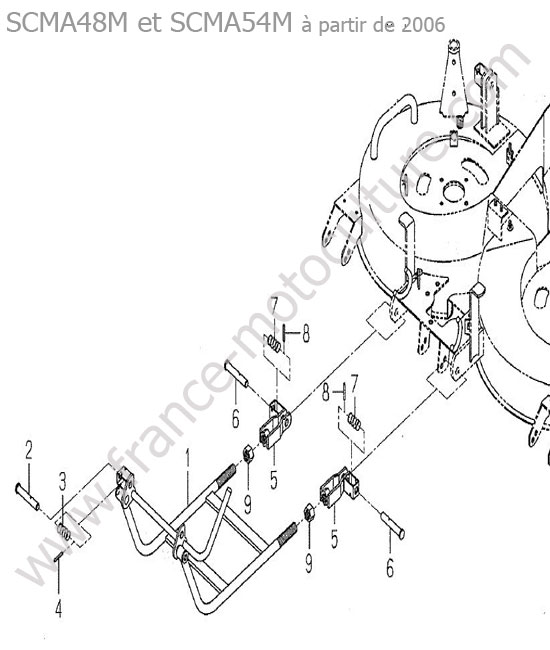 Support avant (scma48/54m) ISEKI SXG22