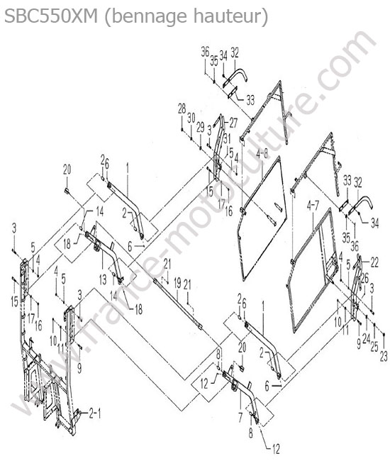 Bras levage panier (hauteur) ISEKI SXG22