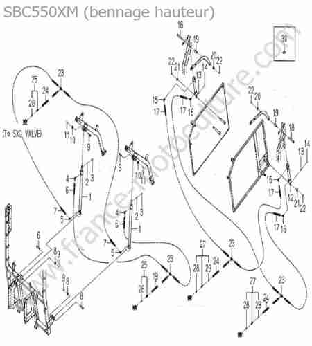 ISEKI - SXG22 : Circuit hydraulique (hauteur)