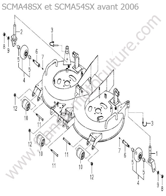 Scma48/54 avant 2006 - roues ISEKI SXG22