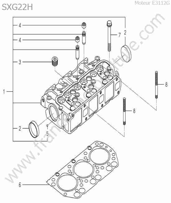 ISEKI - SXG22 : Culasse