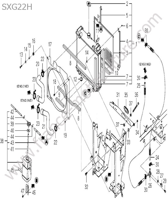 Radiateur ISEKI SXG22