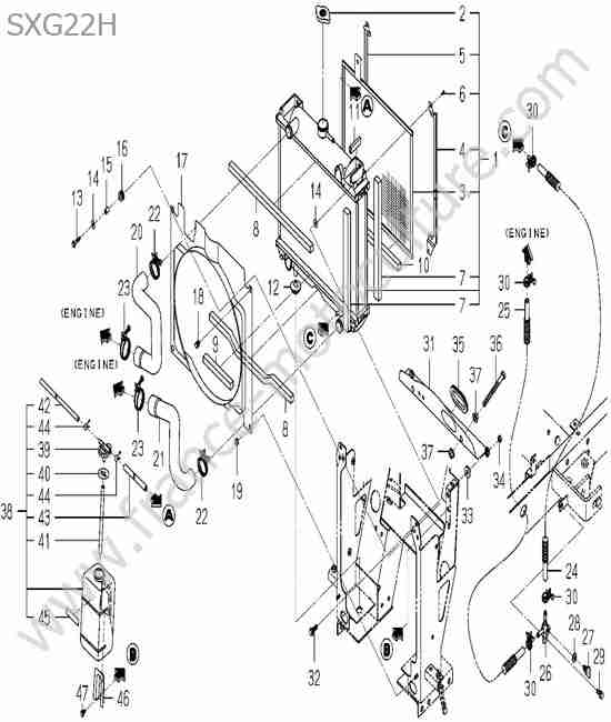 ISEKI - SXG22 : Radiateur