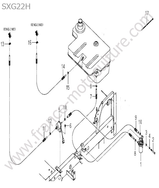 Circuit carburant ISEKI SXG22