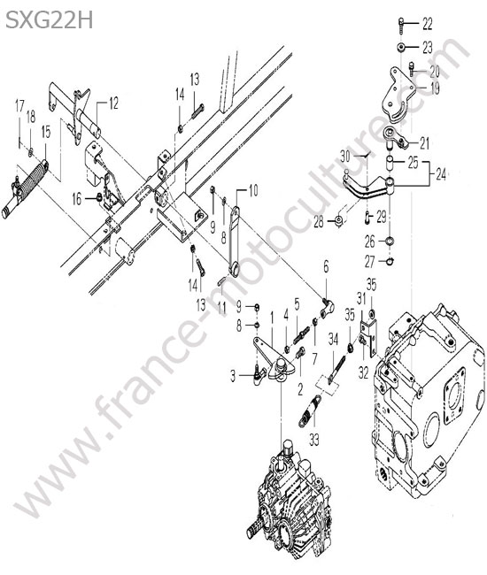 Commande hst ISEKI SXG22