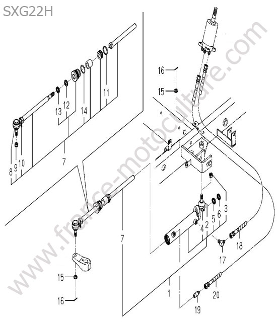 Verin direction ISEKI SXG22