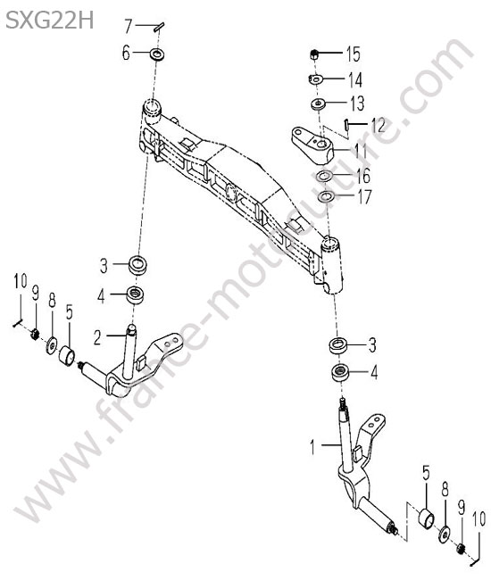 Fusee roue avant ISEKI SXG22