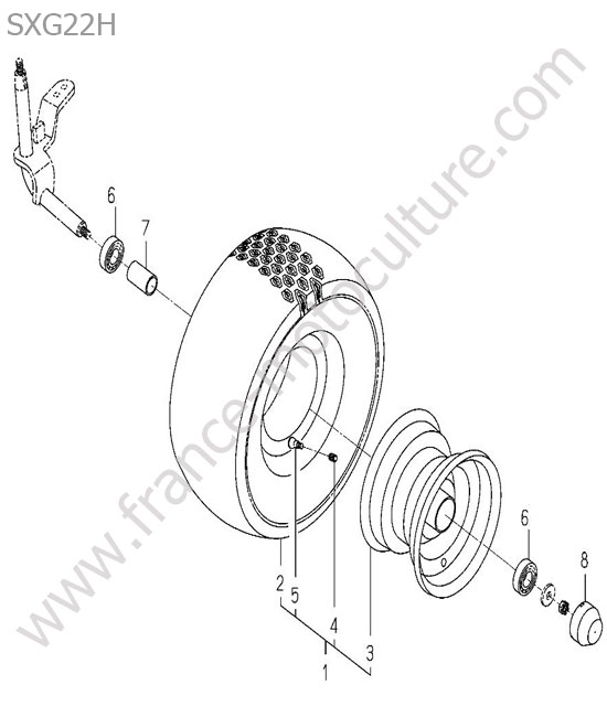 Roue avant ISEKI SXG22