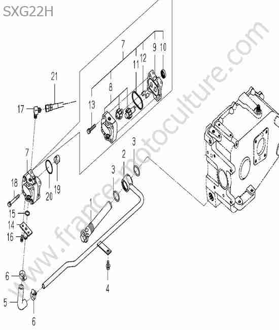 ISEKI - SXG22 : Pompe hydraulique