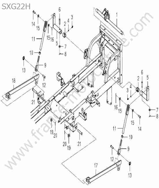 ISEKI - SXG22 : Systeme relevage coupe