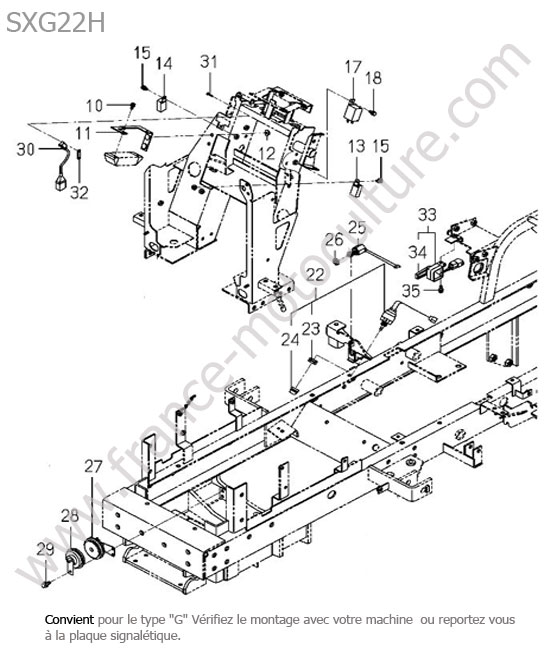 Circuit electrique (type g) ISEKI SXG22