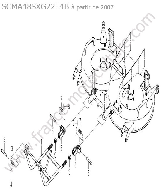 Fixation tablier coupe (scma48sx) ISEKI SXG22