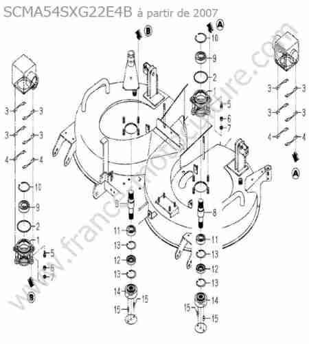 ISEKI - SXG22 : Arbre/support lame (scma54sx)