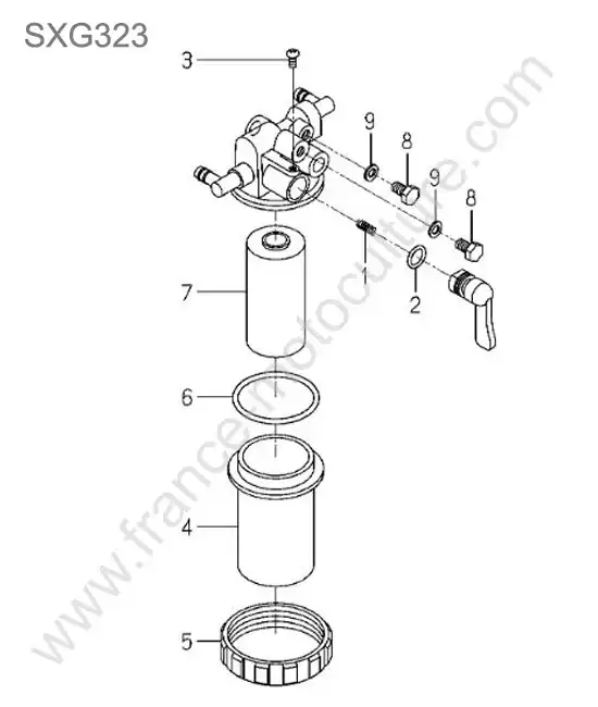 Filtre gazoil ISEKI SXG323