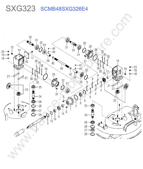 Scmb48 - renvoi angle ISEKI SXG323