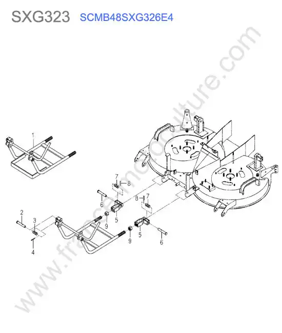 Scmb48 - fixation avant ISEKI SXG323