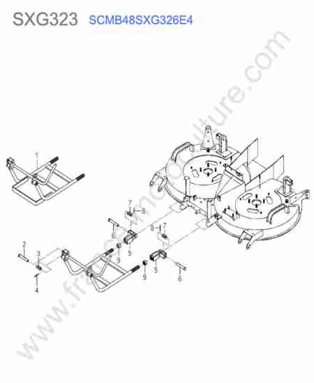 ISEKI - SXG323 : Scmb48 - fixation avant