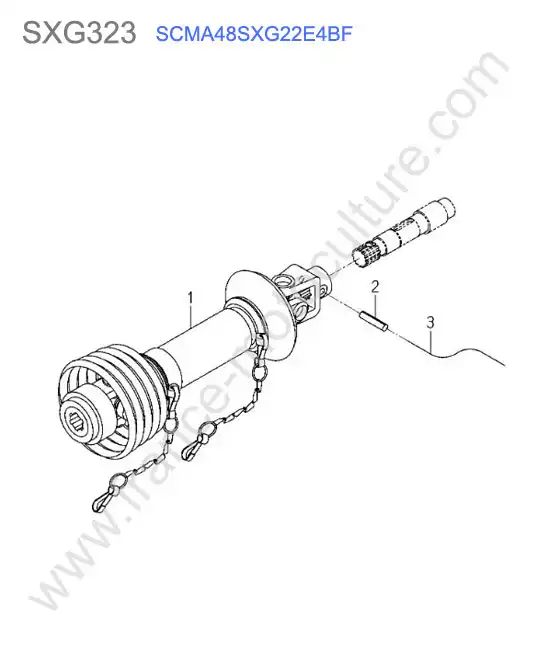 Scma48 - cardan coupe ISEKI SXG323