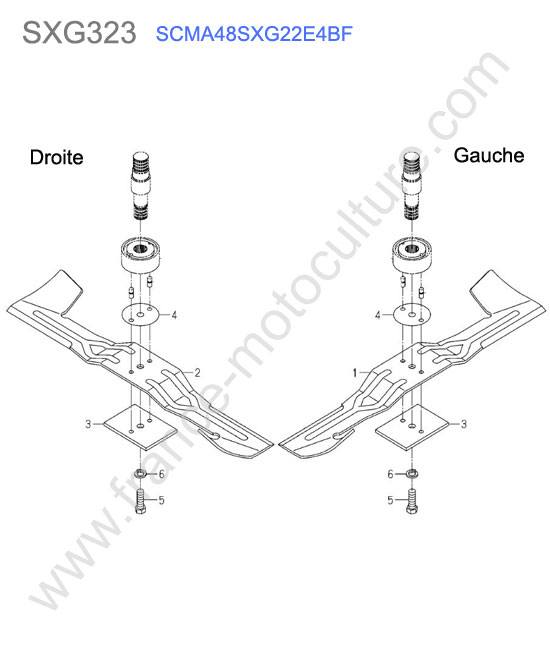 Scma48 - lames ISEKI SXG323