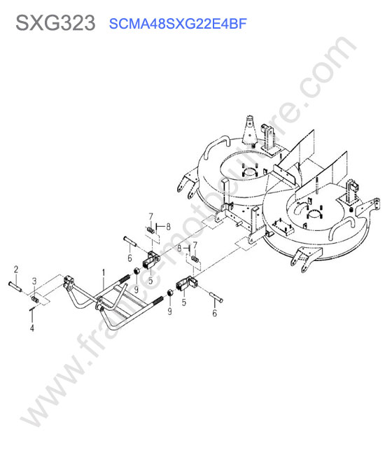 Scma48 - fixation avant plateau ISEKI SXG323