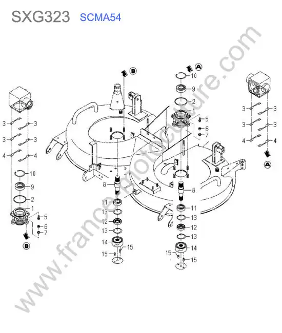 Scma54 - palier arbre lame ISEKI SXG323